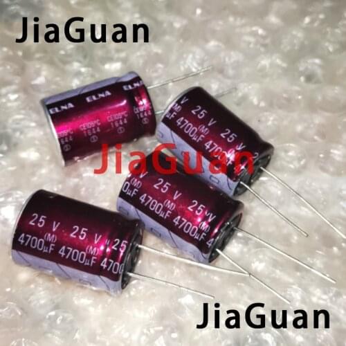4PCS NEW ELNA R2O 25V4700UF 18x25MM purple red robe 25V 4700UF audio electrolytic capacitor r2o 4700UF/25V Bald version