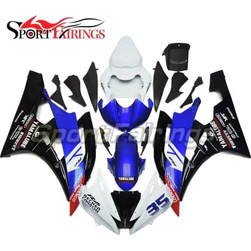 Fairings For Yamaha YZF 600 R6 06 07 Year 2006 2007 Plastics ABS Injection YAMALUBE Blue White Motorcycle Fairing Kits Cover New