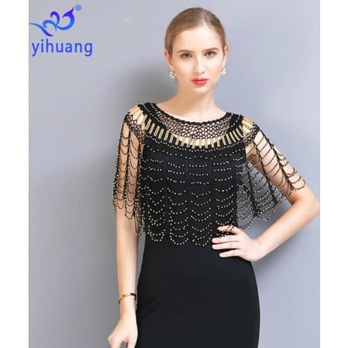 1920s Shawl Wraps Gatsby Beaded Evening Cape Bridal Shawls Bolero Flapper Cover Up Wedding