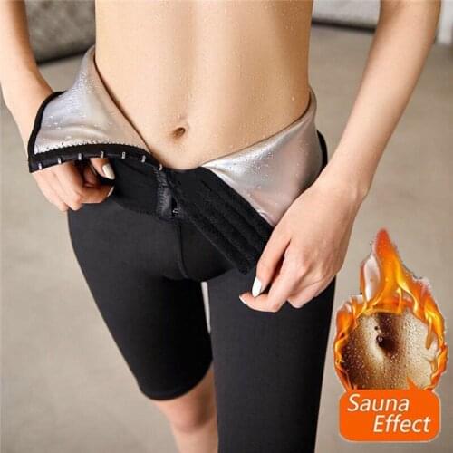 Sweat Sauna Pants Body Shaper Weight Loss Slimming Pants Waist Trainer Tummy Gym Workout Pants Fitness Shapewear Leggings