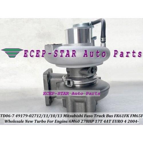 TD06-7 49179-02712 49179-02711 ME304598 Turbo Turbocharger For Mitsubishi Fuso Truck Bus Various FK61FK FM65F 2004- 6M60 17T 4AT