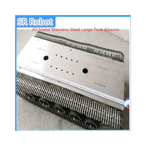 All Metal Stainless Steel Large Tank Chassis Tracked Robotic Model Big Load Bearing 30kg Remote Control DIY RC Mobile Platform