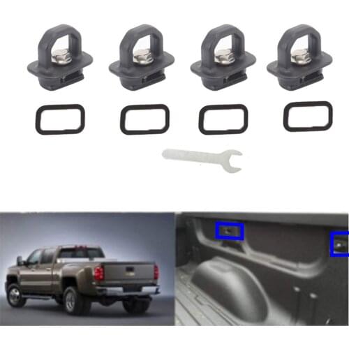 Tie Down Anchors Retractable Fixed Buckle for Chevy Silverado Pickup Trucks
