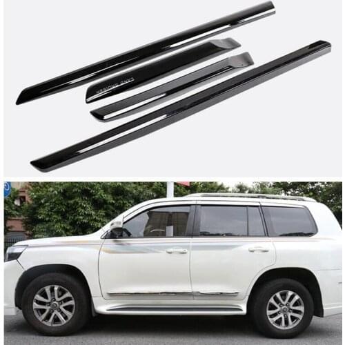 High Quality ABS CHROME CAR SIDE DOOR BODY PROTECTOR MOLDING COVER TRIM For Toyota Land Cruiser LC200 2008-2020