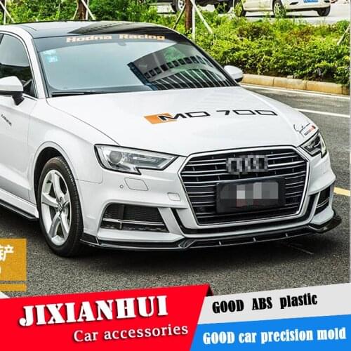 For Audi A3 Body kit spoiler 2018-2019 For Audi A3 ABS Rear lip rear spoiler front Bumper Diffuser Bumpers Protector