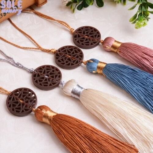18Colors Fabric Tassel Beads Curtain Tieback Hanging Ball Fringe Trim Craft Jewelry Pendant Textile Accessories Sofa Table Decor