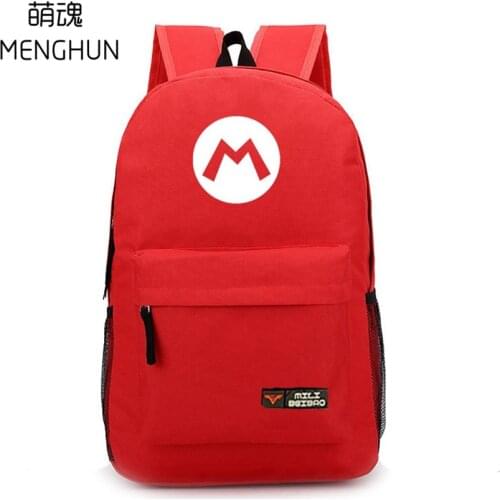 2018 lovely cute Super mario backpacks Character Luigi backpack kawaii Korean Japan style simple nylon backpack NB063-2