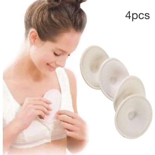 4pcs Pregnant Anti-Galactorrhea Pad Cotton Women Thick Three-Dimensional Cotton Nursing Bra Pad Reused Washable Inner Pad