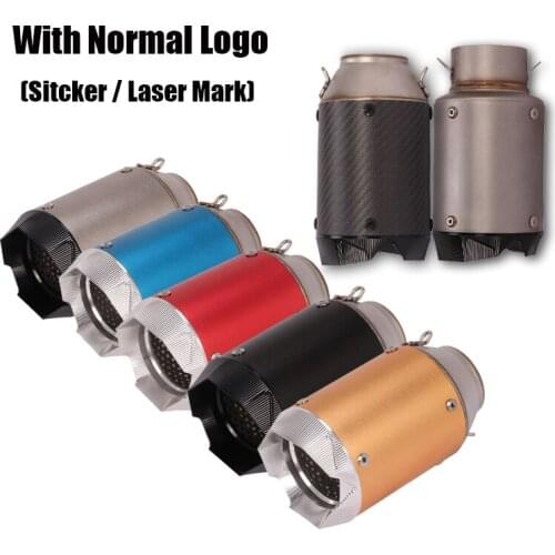 51mm / 60.5mm Universal Short Exhaust Tip Escape Muffler Tail Pipe For Motorcycle Dirt Street Bike ATV Slip On