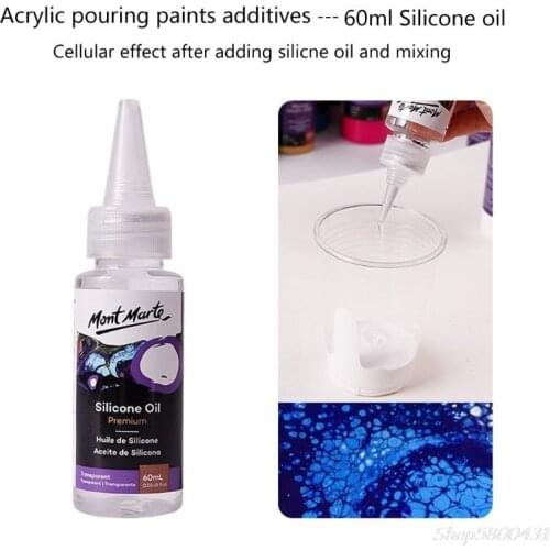 60ML Pigment Acrylic Paint Pouring Medium Silicone Oil For Artist DIY Art Supplies O01 20 Dropshipping
