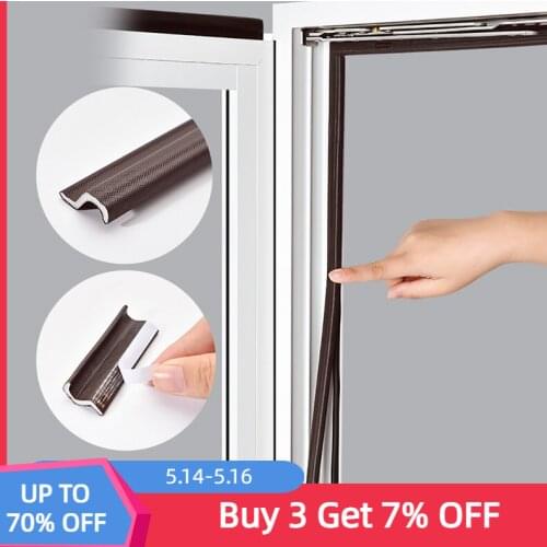 Door Window Gap Sealing Strip Self Adhesive Acoustic Foam Seal Tape Window Insulation Tools for Bottom and Side Windproof