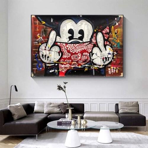 DIY Diamond Painting Disney Anime Posters and Prints Graffiti Mickey Mouse Wall Art Picture for Kids Bedroom Living Room Decor