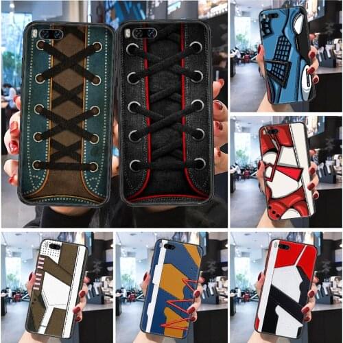 Sneakers Luxury Shoe Box Brand Phone case For Xiaomi Mi Max Note 3 A2 A3 8 9 9T 10 Lite Pro Ultra Frosted black pretty coque art