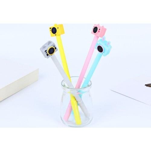 Ellen Brook 1 Pcs Cute Creative Gel Pens Korean Camera Gel Pens Kawaii Stationery Material Office School Supplies Kids Gifts