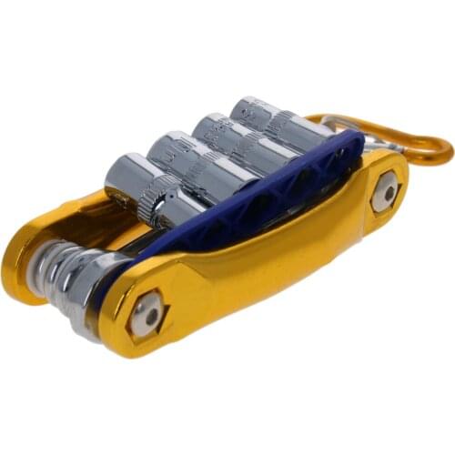 Utoolmart Folding Sleeve Wrench Set Chrome Vanadium Steel Mechanic Combination Repair Tool Kit Aluminum Alloy Handle 1set