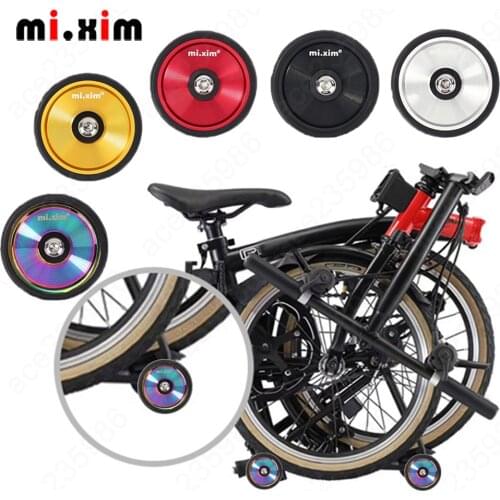 Mi Xim 55mm Bicycle Easywheel for Brompton Aluminum Alloy Lightweight Folding Bike Cycling Easy Wheel with M6 Screw