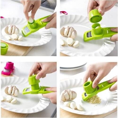Multifunctional Ginger Garlic Press Grinding Grater Planer Slicer Mini Cutter Kitchen Cooking Gadgets Tools Utensils Accessories