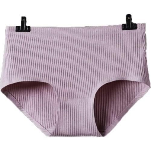 New Mid Waist Cotton Women Panties Seamless Comfort Breathable Briefs Solid Cotton Lingerie Soft Cotton Underwear for Women