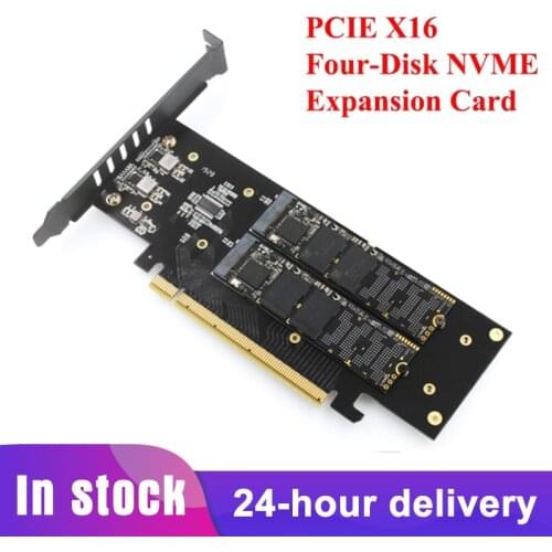M.2 X16 TO 4X NVME PCIE3.0 GEN3 X16 TO 4*NVME RAID CARD PCI-E VROC CARD RAID Hyper M.2X16 M2X16 4X X4 NVME*4 RAID JEYI IHyper