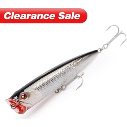 Floating Popper Hard Lures 140mm 40g Topwater Fishing Lures Wobbler Artificial Baits Light reflection VMC Hooks Tackle