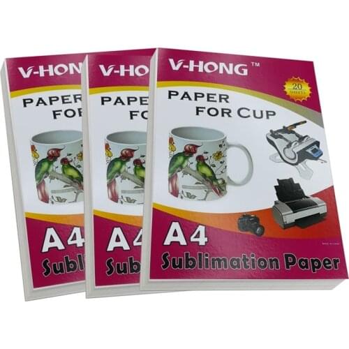 Ink jet printer cup paper have Ceramic coating sublimation paper 8.26x11.7 inch glass heat transfer paper