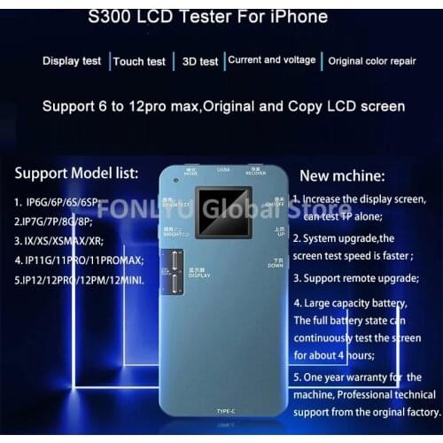 DL iTestBox S300 LCD Screen Tester For iPhone 12 11Pro MAX XS Programmer Ambient Light Sensor Original Color True Tone 3D Touch