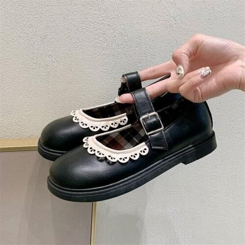 Japanese Loli Shoes Womens College Style Flat Jk Uniform Shoe Soft Girl Retro Lolita Mary Jane Summer Cosplay Cute Lace Elegant
