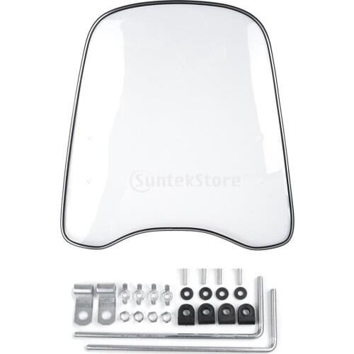 Universal Motorcycle Windshield Windscreen Clear Deflector Wind Shield Clear