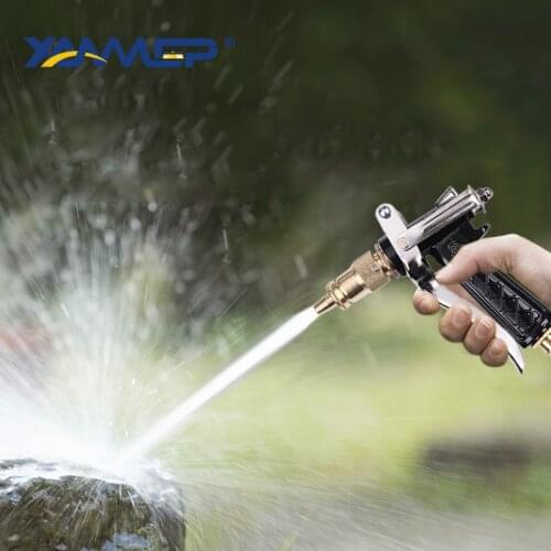Car Wash Water Gun High Pressure Water Flow Cleaning Tyre Pressure Washer Copper Handle Shower Spray Water Column Xammep