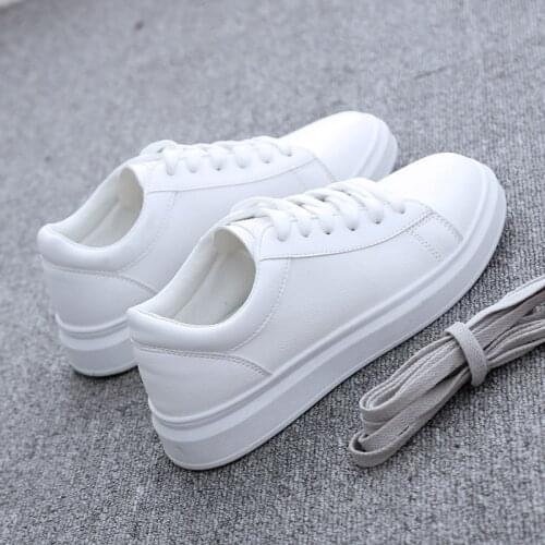 Hot66 Women Casual Shoes Spring Women Sneakers Vogue Breathable PU Women Shoes Flats Platform Off White Shoes Soft Footwears