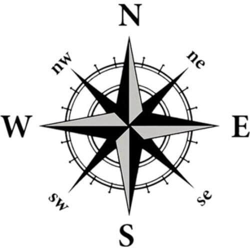 1pcs 20" 3D High Quality Car Stickers FOR Jeep F150 Hood Compass Decal Wrangler Rubicon JK CJ TJ YJ Truck Car Accessories