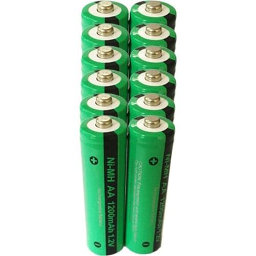 10PCS PKCELL AA rechargeable batteries 1200MAH 1.2V NIMH AA batteries button top indurstry battery for lamp light laser pens