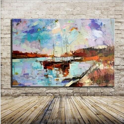 Unframed 100% Hand Painted Modern Abstract Oil Paintings On Canvas Wall Art Pictures For Home Decoration Pop Art