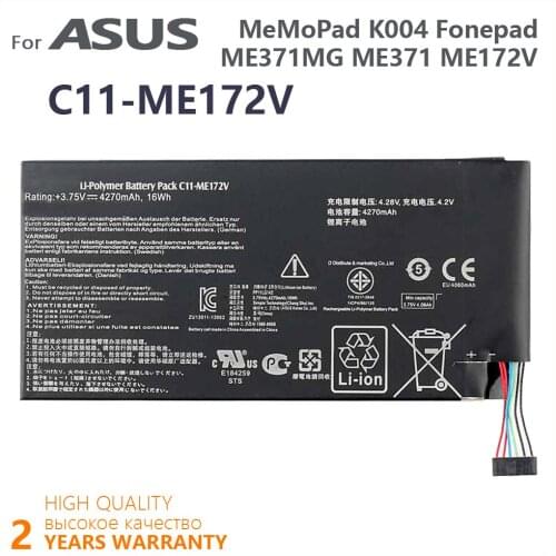 100% Original 4270mAh C11-ME172V Tablet PC Battery For ASUS MeMoPad K0W K004 Fonepad ME371MG ME371 ME172V Batteries Batteria