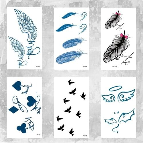 10 X 6 CM Cute Wings angle Body Art Beauty Makeup Waterproof Temporary Tattoo Stickers