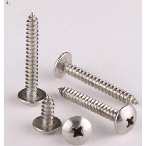 20PCS 304 Large Flat Head Self Tapping Screws / Umbrella Head Self-Tapping Screw M4 * 20mm