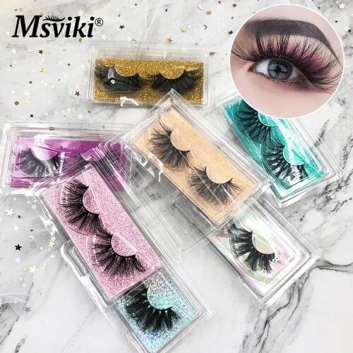 25 MM Mink Lashes Wholesale Items Cruelty Free Logo Fluffy 8D Fake Eyelashes Box Package Dramatic Lash Extension Supplies Makeup