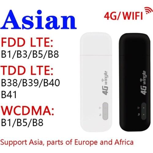 4G WiFi Router Mobile WiFi USB Modem 150M USB WiFi Dongle for Wireless Hotspot with SIM Card Slot
