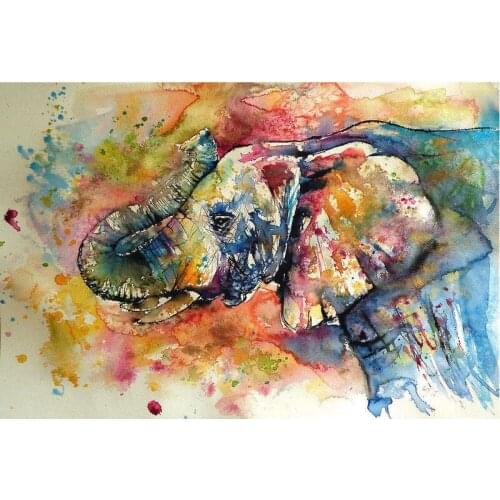 5D DIY Diamond Painting Elephant Full Round Drill Diamond Embroidery Animal Picture Of Rhinestone Mosaic Decor Home Kids Gift