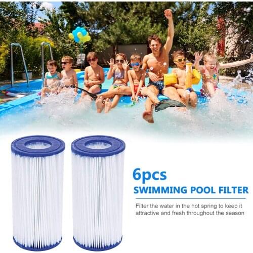 6pcs Swimming Pool Filter Replacement Filters Cartridge Spa Pool Equipment Inflatable Pool Cleaning Accessories Clean Tool Set