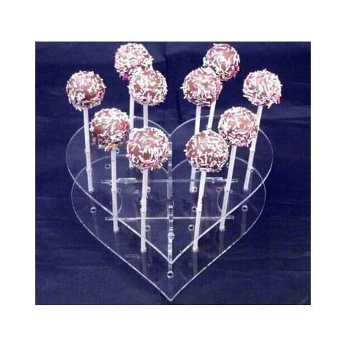 21 Holes Cake Pops Acrylic Display Stand Base Lollipop Holder Clear