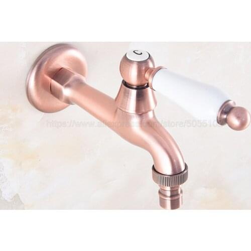 Antique Red Copper Washing Machine Faucet Outdoor Faucet Garden Bibcock Tap Bathroom Washing Machine Water faucet zav326