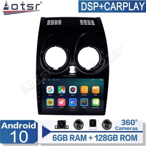 6+128G Android 10 For Nissan Qashqai 2006-2013 Car Multimedia Player Radio GPS Navigation Auto Stereo Recorder