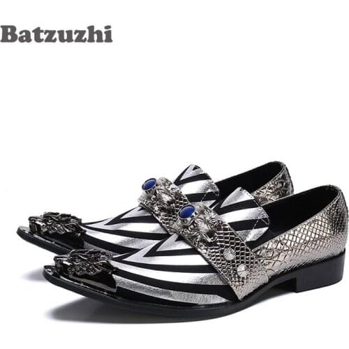 Batzuzhi Italian Type Men Dress Shoes Formal Oxford Shoes Men Pointed Toe Leather Party Wedding Men Shoes Chaussures Hommeses