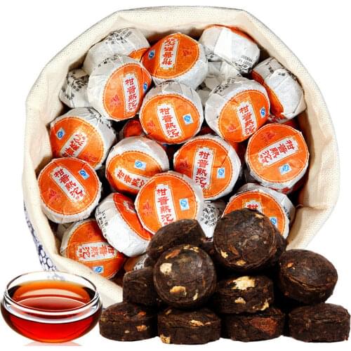 2016 Chinese XinHui "Chen Pi" Tangerine Peel Shu Puer Chinese Tea Mini Tuo Cha Ripe Puer Chinese Tea 500g