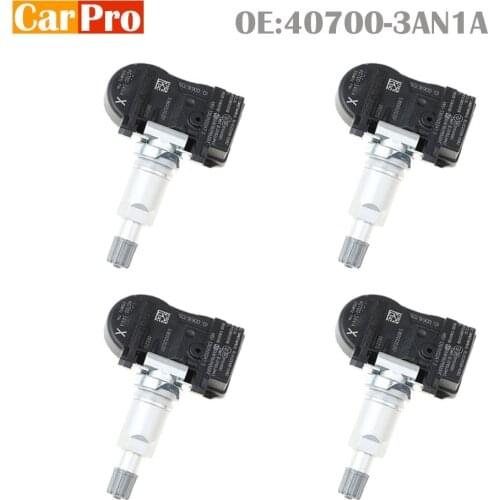4 Pieces Tire Pressure Sensor 40700-3AN1A 40700-3AN1B TPMS for Nissan Juke Cube Versa Sentra 315MHZ