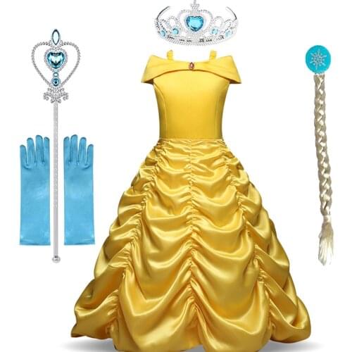 Children Clothes Girls Elsa Dresses Kids Cosplay Anna Princess Dress Snow Queen Costumes Birthday Party Vestidor Robe Infantil