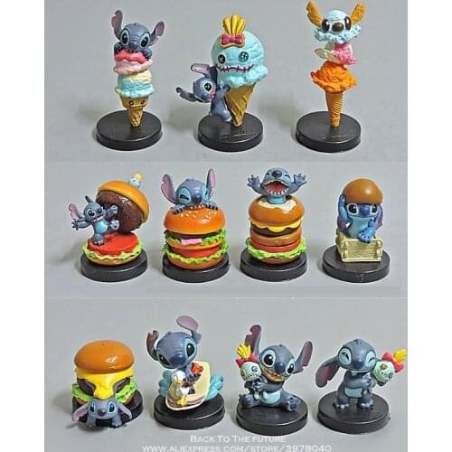 Disney Lilo & Stitch 11pcs/set 3-4cm Action Figure Posture Anime Decoration Collection Figurine Toy model for children gift