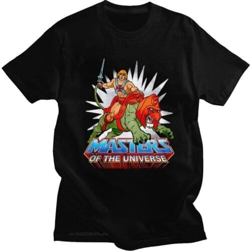 Classic Retro He-Man Of The Universe T Shirt Homme Cotton Tee Tops Eternia Tshirt Short Sleeved Printed T-Shirt