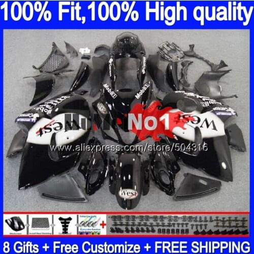 Injection For SUZUKI Hayabusa GSXR 1300 GSXR-1300 29MC.15 GSXR1300 2008 2009 2010 2011 2012 08 09 10 11 12 West black Fairing